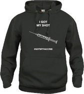 Kerstsweater "X-mas on a budget" collection- Baby it's cold - zwart - M