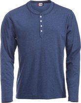 2 Pack Clique Orlando heren T-shirt Blauw Melange Maat XL