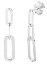 Schitterende Zilveren Oorhangers Paperclip