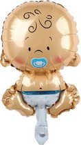 Baby ballon - 68x45cm - Blauw - Folie ballon - Themafeest - Babyshower - Geboorte - It's a Boy - Versiering - Ballonnen - Helium ballon - Geboorte Cadeau Jongen - Kraam Ballon - Ba