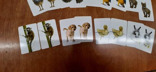 Thumbnail van een extra afbeelding van het spel dieren memory spel met 30 kaarten in doosje