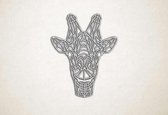 Line Art - Giraffe 2 - XS - 30x24cm - EssenhoutWit - geometrische wanddecoratie