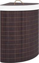 vidaXL Hoekwasmand 60 L bamboe bruin