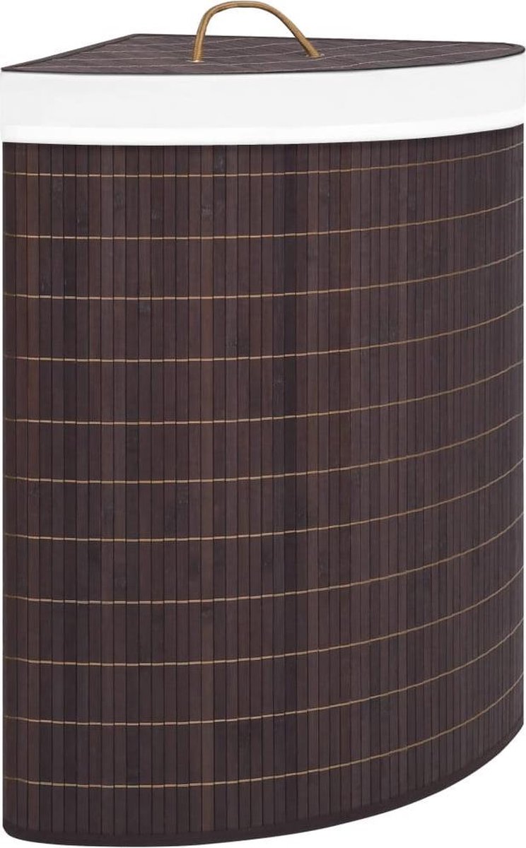 Goedkoopste vidaXL - Hoekwasmand - 60 - L - bamboe - bruin