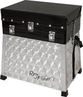 Roy Fishers Seat box - 2 tiroirs - Incl. Sangle de transport - Zwart