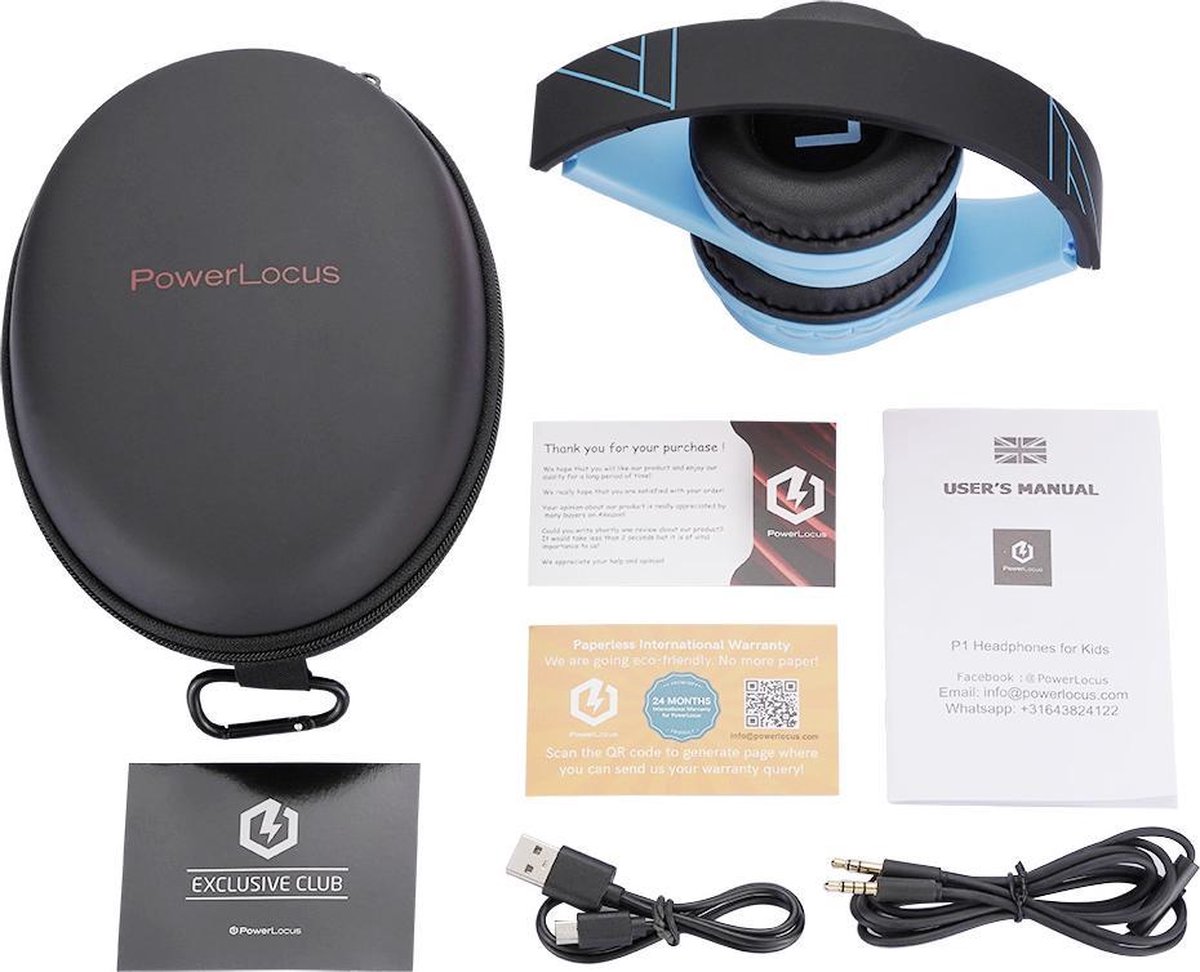 PowerLocus P1 sans fil Sur- Ear casque pliable pour enfants
