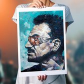 Poster - Bono U - 70 X 50 Cm - Multicolor