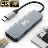 USB C-hub , 4-in-1 USB C-adapter met 4K USB C naar HDMI, USB 3.0 en 2.0-poorten