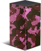 XBOX Series X Console Skin Camouflage Roze Sticker