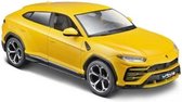 Lamborghini Urus (Geel) (22cm) 1/24 Maisto - Modelauto - Model auto - Schaalmodel - Miniatuurauto - Miniatuur voertuig