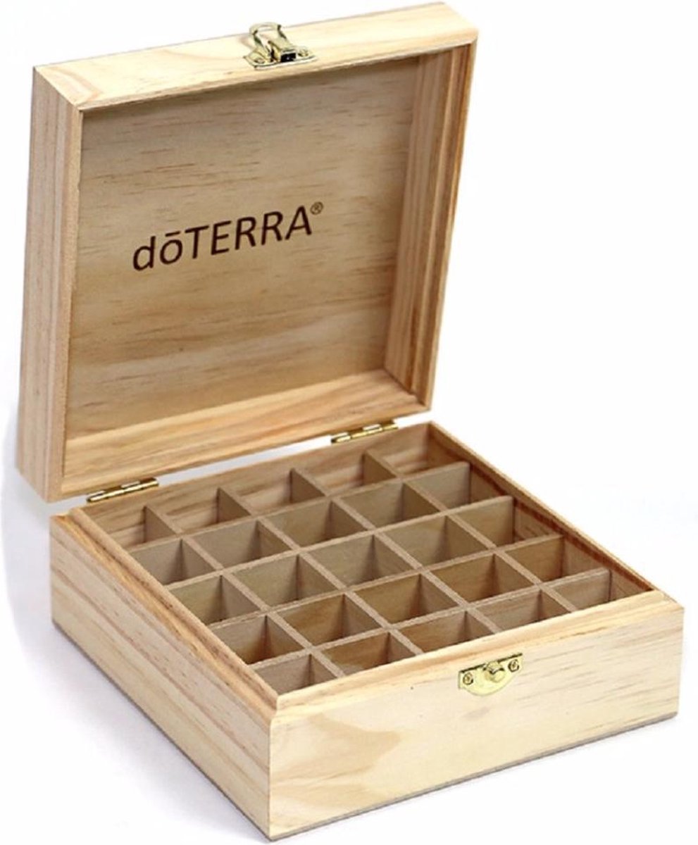 Goedkoopste doTERRA Houten opbergbox 25 oliën - aromatherapie - essentiële oliën