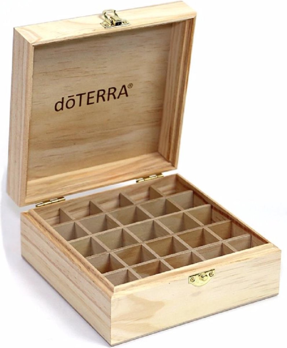 doTERRA Houten opbergbox 25 oliën - aromatherapie - essentiële oliën