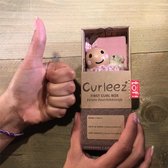 Curleez - eerste haarlokdoosje - roze - Beige middel - handgemaakt in Nederland