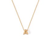 Orelia letter ketting A goudkleurig