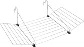 Bol.com Tomado Metaltex Droogrek Tilburg - Voor radiator balkon deur of balustrade - 12 meter drooglengte - Ophangbaar - Zilverg... aanbieding