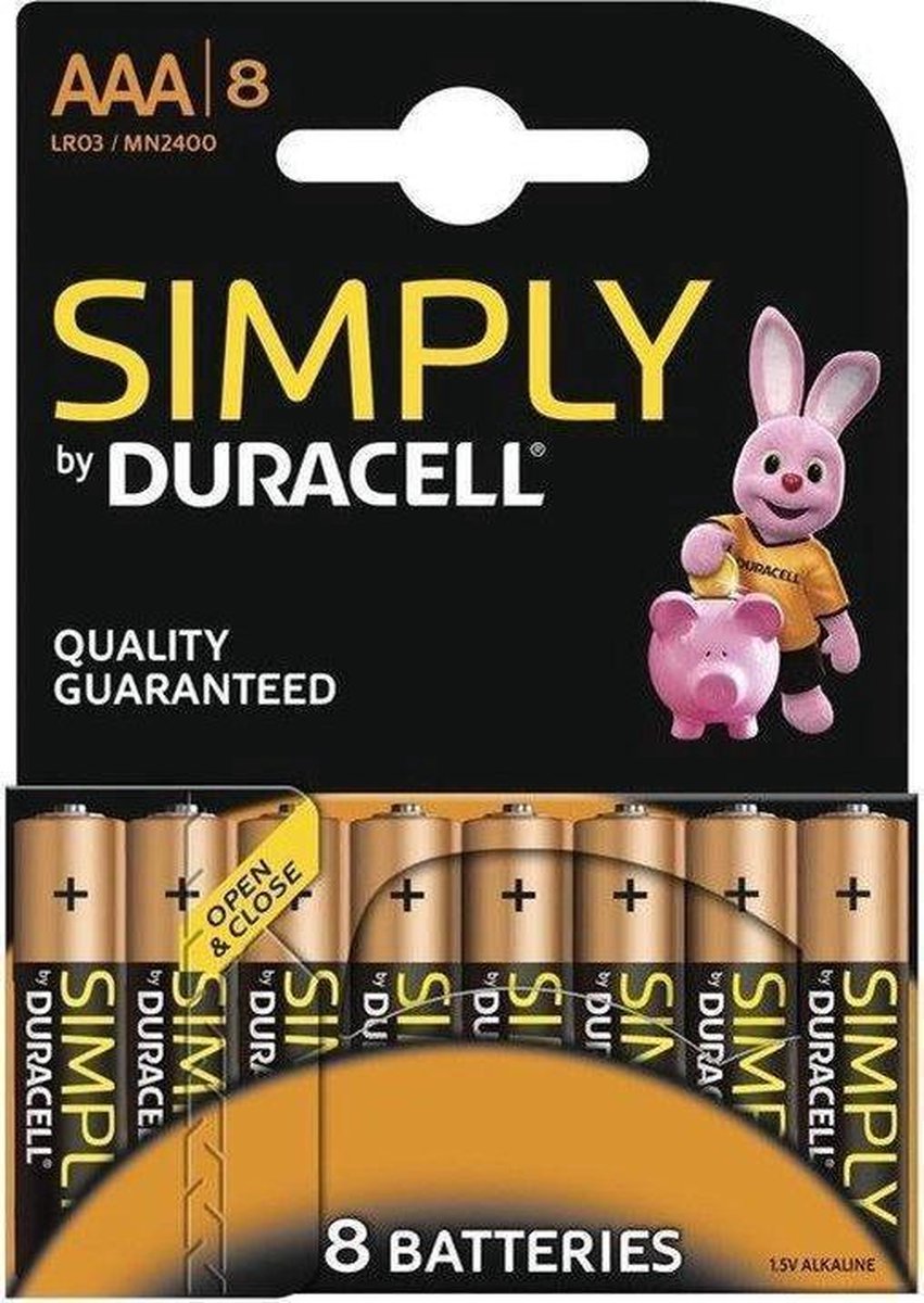 Duracell Original 8x AAA Batterijen