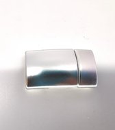 Magneet - sluiting - mat zilverkleur voor maken eigen - leer armband. Leer breedte (±) : 10.65mm