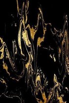 Black and Gold Marble Composition Notebook - Small Unruled Notebook - 6x9 Blank Notebook (Softcover Journal / Notebook / Sketchbook / Diary)