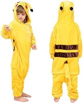 Onesie geel huispak jumpsuit pyjama kinderen - 176-188 (L) verkleedkleding