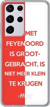 6F hoesje - geschikt voor Samsung Galaxy S21 Ultra -  Transparant TPU Case - Feyenoord - Grootgebracht #ffffff