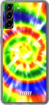 6F hoesje - geschikt voor Samsung Galaxy S21 Plus -  Transparant TPU Case - Hippie Tie Dye #ffffff