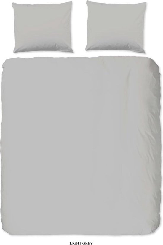 Good Morning Uni - Dekbedovertrek - Tweepersoons - 200x200/220 cm + 2 kussenslopen 60x70 cm - Ligt Grey