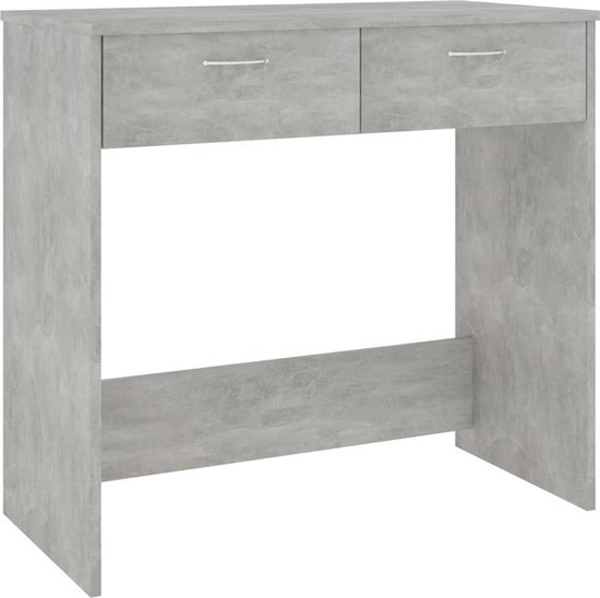 vidaXL Bureau 80 x 40 x 75 cm behandeld hout betongrijs