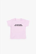 I’m just here for the snacks T-shirt Lilac – maat 56