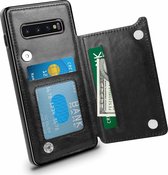 ShieldCase geschikt voor Samsung S10 wallet case - zwart