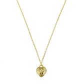 Heart with a star ketting - Goud - 42 cm