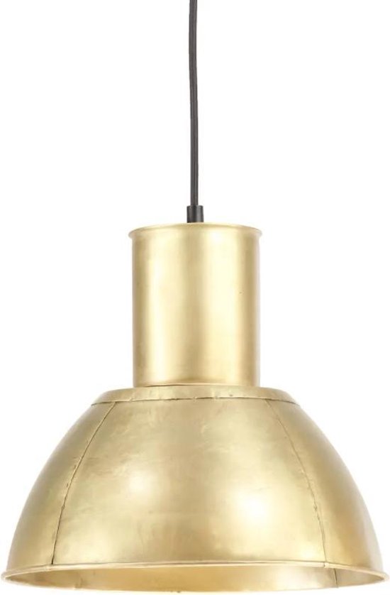 hanglamp goud - 28,5cm industrieel - hang lamp - landelijk - lampen - lampjes... | bol.com
