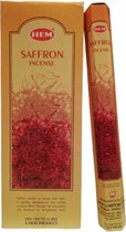 2 kokers - Wierook Saffraan - Saffraan Wierook - (HEM) - Saffraan - Saffron Wierookstokjes - Wierookstokjes Saffron - Wierooksticks - Incense sticks - 20 stokjes per koker