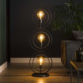 Vloerlamp Tricia - 3-lamps - 124cm - Zwart