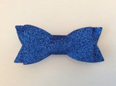 Haarspeldjes Meisje met Glitter Strik - Haarclips Meisje - Haarklem - Haaraccessoires Meisje - Royal Blauw