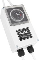 Lumii Black Contactor Timer 4 voies - Coffret relais - Coffret avec interrupteur minuterie