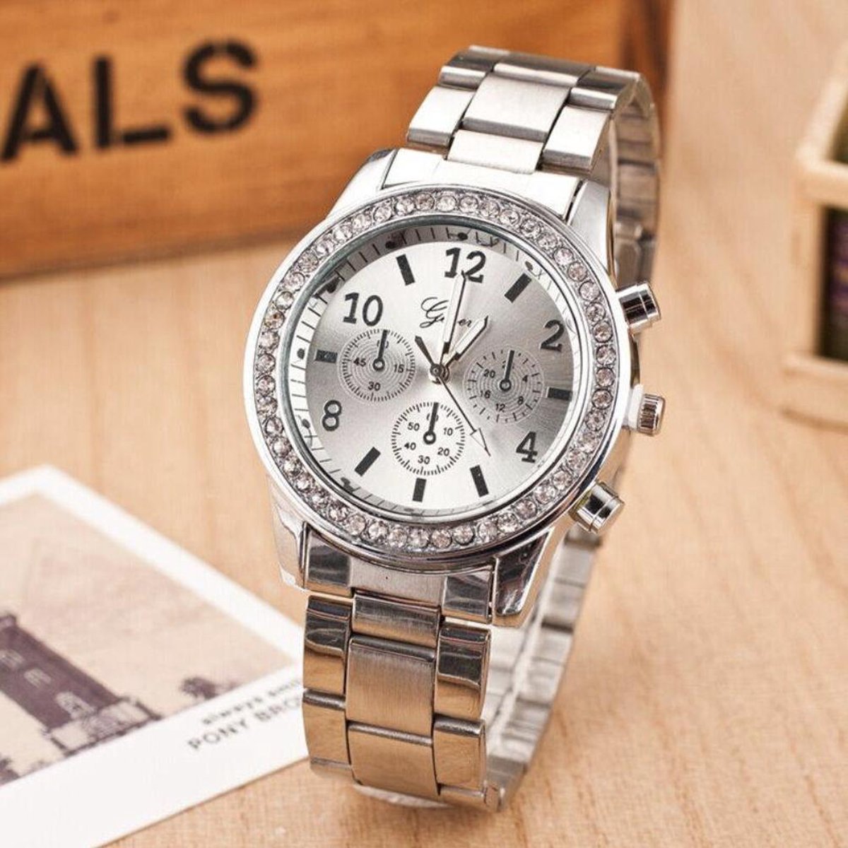 Geneva Zilveren Dames Horloge • Quartz • Zilver • Silver • Ladies watch