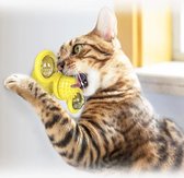 Speelgoed Katten - Kattenspeeltje - Kattenspeelgoed - Interactief speelgoed kat - Katten Speeltjes - Windmolen Kattenspeeltje - Speeltje Kitten - Geel