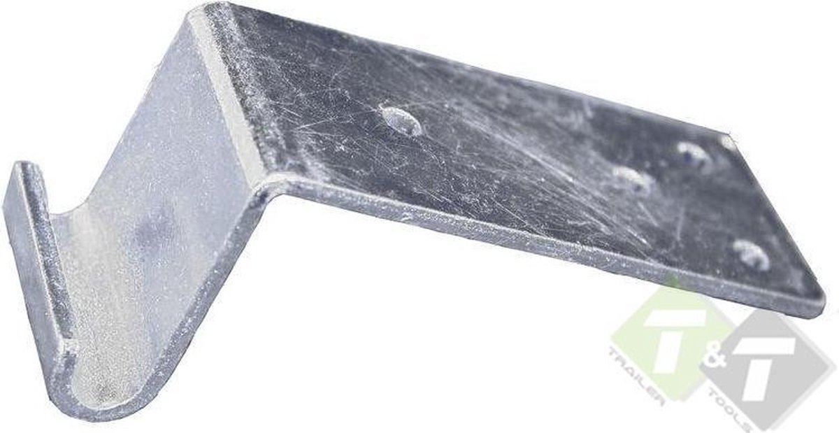 Tegenstuk haaks, 80mm x 35mm x 3mm (L x B x D), verzet van 40mm