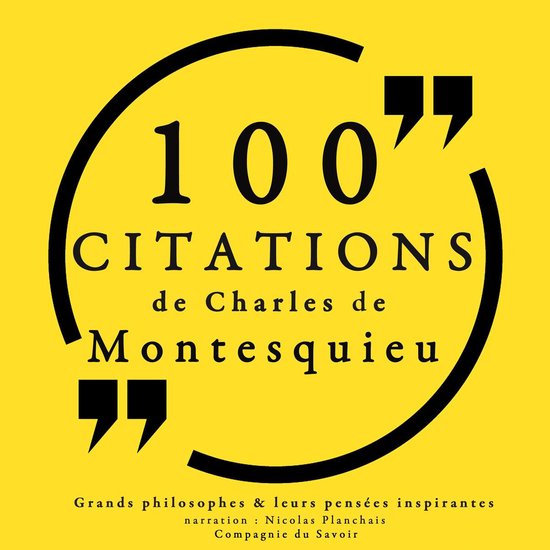 100 citations de Montesquieu - cover