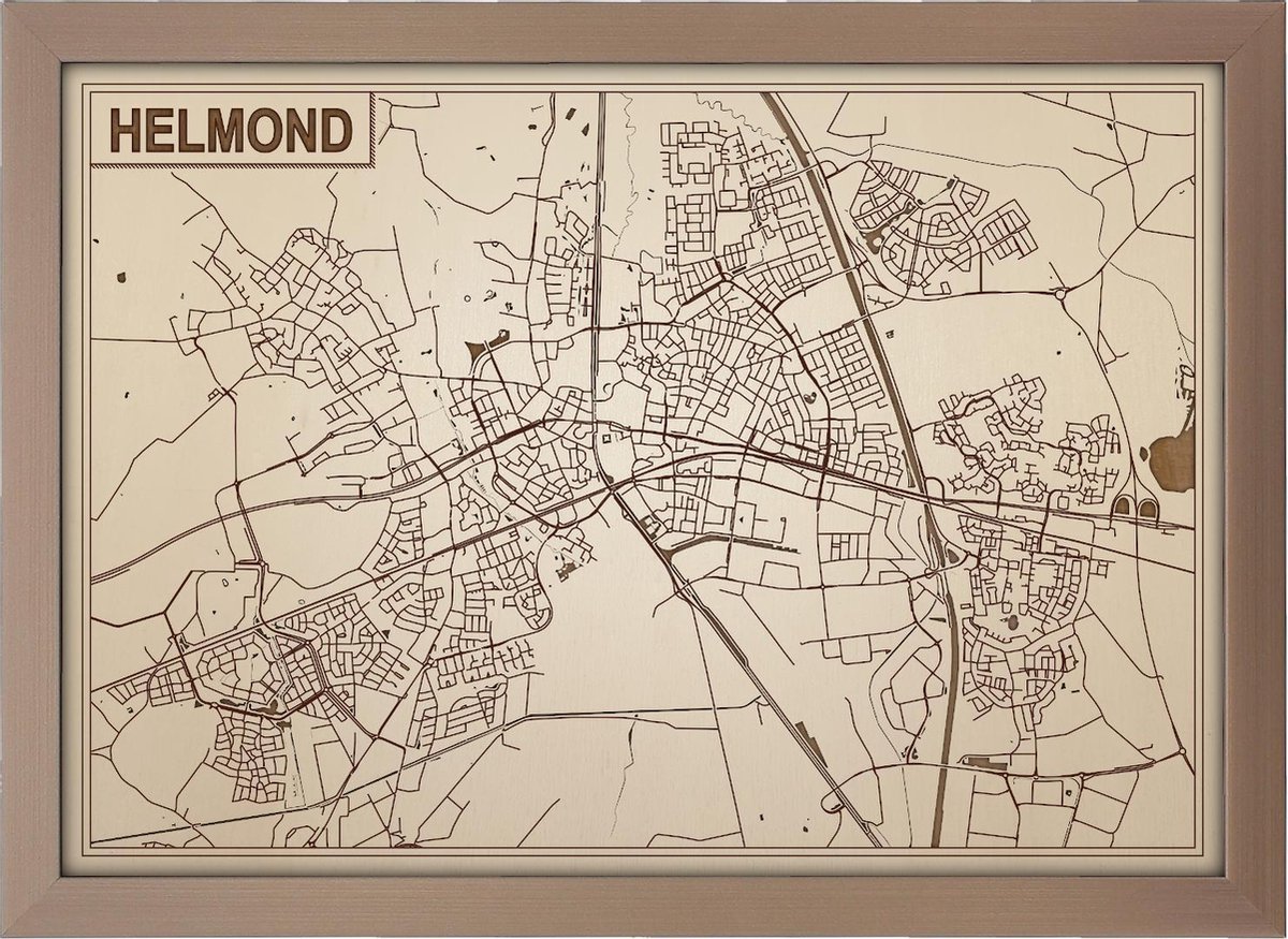 Decoratief Beeld - Houten Van Helmond - Hout - Bekroned - Bruin - 21 X 30 Cm
