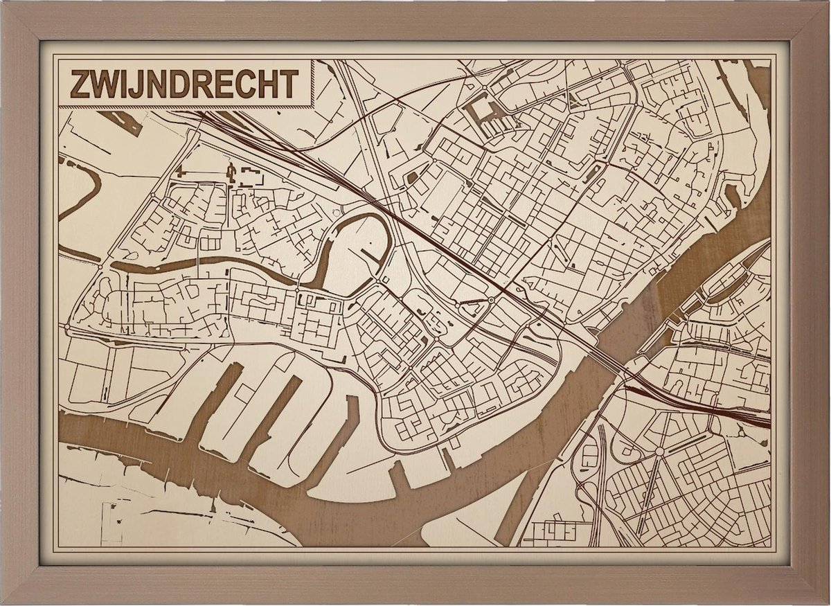 Decoratief Beeld - Houten Van Zwijndrecht - Hout - Bekroned - Bruin - 21 X 30 Cm