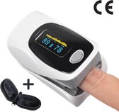 Oximeter - Saturatiemeter - Hartslagmeter - Zuurstofmeter Vinger - Pulse Oximeter  Professioneel - Inclusief Opberghoes en Draagkoord - CE keurmerk - FDA en TÜV goedgekeurd - A1