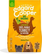 Edgard & Cooper biokalkoen & bio kip voor volwassen honden 7 kg + loyaliteitsticker
