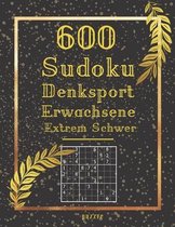 600 Sudoku Denksport Erwachsene Extrem Schwer