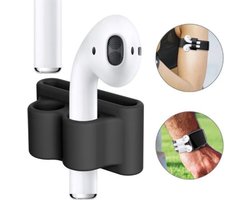 AirPods horlogebandhouder - Zwart - Apple Airpod-accessoireshouder - Hardlopen - Apple airpods bandje - Oortips - Hardloopaccessoires - Airpods accessoires voor oefeningen