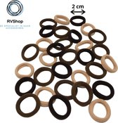 Bruin Beige Haarelastiekjes - 50 stuks - Elastiek - Beige - Bruin - Haar Elastiekjes Voor Meisjes - Haarbandjes Kinderen - Meisjes - Dames - Musthave - Geen Verzendkosten