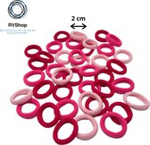 Roze Haarelastiekjes - 50 stuks - Elastiek - Roze - Licht Roze  - Haar Elastiekjes Voor Meisjes - Haarbandjes Kinderen - Meisjes - Dames - Musthave - Geen Verzendkosten