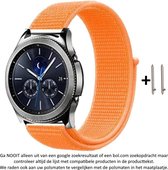 22mm Oranje Nylon Horloge Bandje voor Samsung, LG, Asus, Pebble, Huawei, Cookoo, Vostok en Vector - klittenbandsluiting – Orange Nylon Strap - Gear S3 - Zenwatch - 22 mm