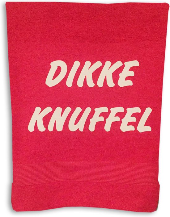 Huichelaar hoofdkussen Lokken HANDDOEK MET TEKST "DIKKE KNUFFEL" | bol.com