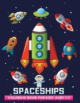 spaceships coloring book for kids ages 4-8